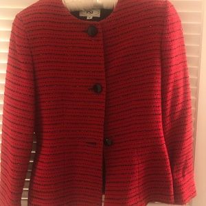 PSI Red Evening Jacket with Black Sequin